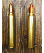 Set of 2 Oversized Faux Hunter Rifle Bullet Casings Barn Door Bar Pull H... - $54.86 CAD