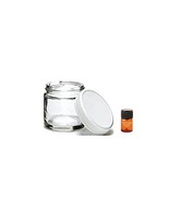 Perfume Studio Thick Straight Sided 2oz Clear Glass Jar with White BPA F... - €5,95 EUR+