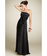 BCBG Maxazria Strapless Silk Gown Sz 0 Black - $90.09