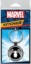 Marvel Comics Venom Spider Logo Colored Round Metal Key Chain NEW UNUSED - £3.92 GBP