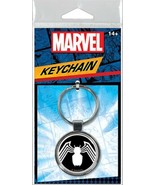 Marvel Comics Venom Spider Logo Colored Round Metal Key Chain NEW UNUSED - £3.97 GBP