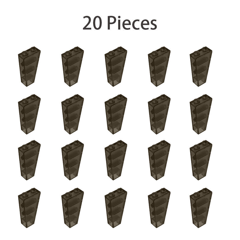 20x Trans Black Part 2449 Slope Inverted 75° 2x1x3 Building Pieces Bulk Lot - $7.78