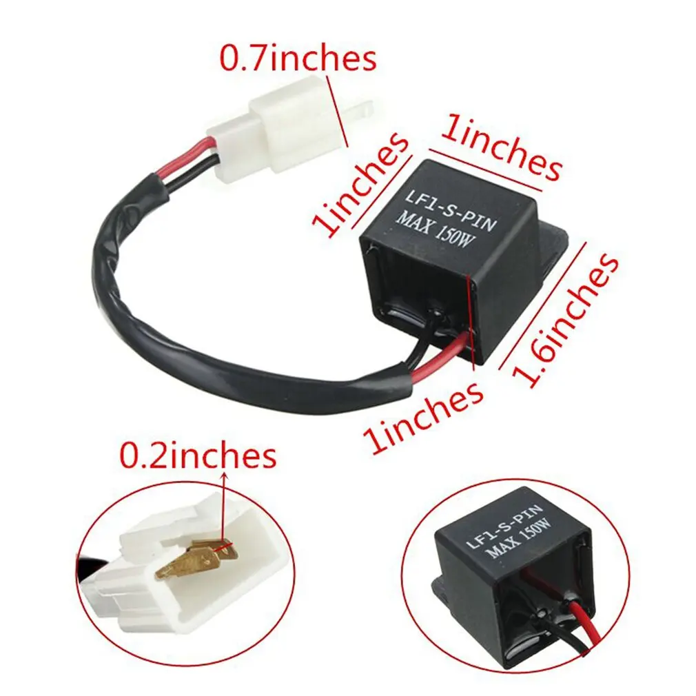 12V 2-Pin Motorcycle Electronic LED Flasher Relay - Efficient Solution for LED - £14.17 GBP