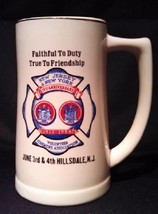 New Jersey &amp; New York Volunteer Firemen&#39;s Assoc Tall Mug - 75th Anniversary 1988 - £11.93 GBP