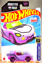2024 Hot Wheels #3 Hw Screen Time-Monster High 1/10 Monster High Goul Mobile - £5.86 GBP