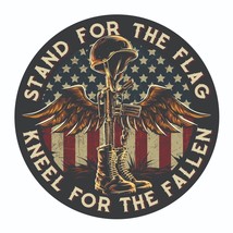 Stand For The Flag Kneel For The Fallen Military Decal / Bumper Sticker - £2.82 GBP+