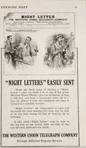 1910 Print Ad Western Union Telegraph Company Night Letters Easily Sent - £10.07 GBP