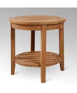 Teak FSC Heavy A-Grade Quality Outdoor Porch Round End Side Table A+ BBB... - $299.00