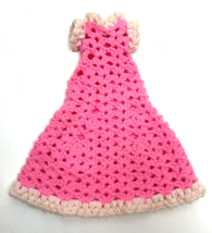 Ideal Crissy Vintage Doll Clothes Crochet Knitted Long Pink Maxi Boho Handmade  - £16.51 GBP