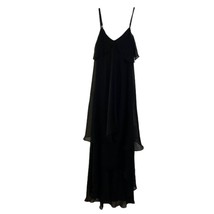 Saks 5th Ave Fashion Star Black Layered Slip Dress Evening Gown Womens 10 NEW - £35.97 GBP