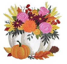 Custom and Unique Happy Halloween [ Pumpkin Bouquet ]Embroidered Iron on/Sew Pat - £31.04 GBP