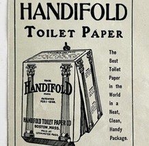 1906 Handifold Toilet Paper Advertisement Bathroom Vanity Ephemera 5.25 ... - $9.99