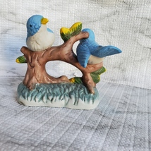 Vintage Bluebird Figurine, Handcrafted in Taiwan, Blue Bird Porcelain Statue image 6