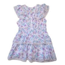 NWT LoveShackFancy x Target Lou in Purple Floral Double Ruffle Tiered Dr... - £73.56 GBP