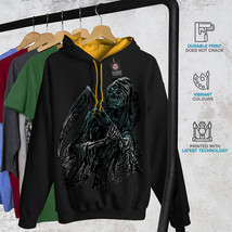 Wellcoda Reaper Killer Death Mens Contrast Hoodie, Scary Casual Jumper - £30.96 GBP