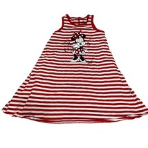 Disney Parks Minnie Mouse Red &amp; White Striped Sleeveless Dress Large (10... - $19.20