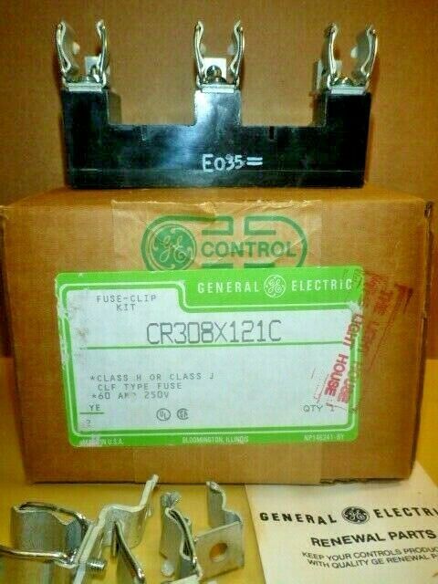 CR308X121C GENERAL ELECTRIC CLF TYPE FUSE CLIP KIT 60 AMP 250V CLASS H OR J - $22.23