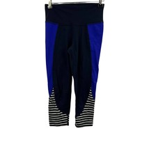 Athleta Blue Cropped Capri with Striped Panels Size XS - £18.54 GBP