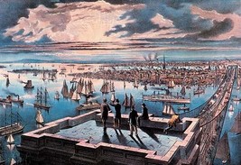 New York Harbor at Sunset - £15.59 GBP