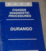 2002 Dodge Durango Châssis Diagnostics Procédures Service Shop Réparation Manuel - £5.48 GBP