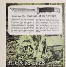 1970 Print Ad Buck Knives Hunting,Camping &amp; Outdoors El Cajon,California - £11.52 GBP