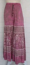 NWT Sacred Threads Berry Color Exotic Palazzo Wide Leg Elastic Waist Pants - £23.22 GBP