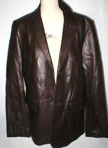 New Mens M Wilsons Leather Jacket Car Coat Dark Brown Medium Buttons Off... - £620.64 GBP