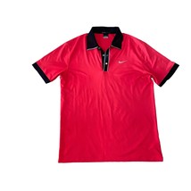 Nike Tiger Woods Collection Dri-Fit Red Short Sleeve Golf Polo Shirt Size M - £21.74 GBP
