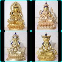 LARGE BUDDHA STATUE-Avalokitesvara Virocana Vajradhara-Artisan Copper Metal*NEW* - €324,56 EUR