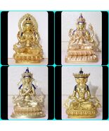 LARGE BUDDHA STATUE-Avalokitesvara Virocana Vajradhara-Artisan Copper Me... - $6,850.37 MXN