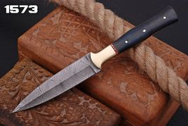 9" CUSTOM HANDMADE HUNTING DOUBLE EDGE FIXED BLADE DAGGER SURVIVAL KNIFE... - $23.72
