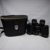 Vintage Kmart FOCAL Binoculars 7x35 Black with Interesting Hard Case and 4 caps - £40.08 GBP