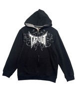 Tapout Hoodie Youth Boys Large Black Barbed Wire Graphic Zip Up Sweatshi... - $46.02 CAD