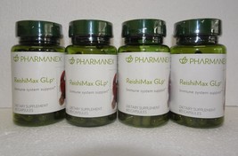 Four Pack: Nu Skin Nuskin Pharmanex ReishiMax GLP 60 Capsules SEALED x4 - £302.12 GBP