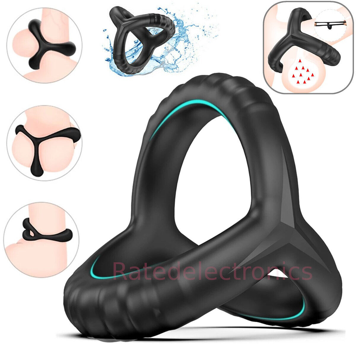Penis Ring Longer Harder Stronger Erection Increase Stamina Adults Sex T... - $9.36