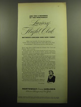 1957 Northwest Orient Airlines Ad - member of the Northwest Luxury Flight Club - £14.52 GBP