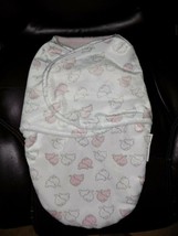 Blankets &amp; Beyond White/Pink Elephant Swaddle Bag for 0-3 Months Infant - £15.79 GBP