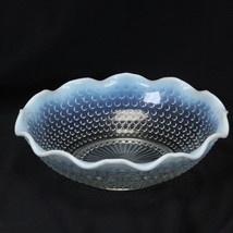 Fenton Moonstone French White Opalescent Hobnail Bowl 9.5&quot; Wide 2.5&quot; Deep - $24.45