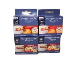 Yankee Candle Spiced Pumpkin &amp; Apple Pumpkin ScentLight Refill - Lot of 4 - £18.86 GBP