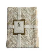 Rachel Ashwell Tablecloth Oblong  60&quot; × 84&quot; White Metallic Rose Gold Pat... - $745.78 MXN