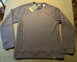 LL Bean Sweatshirt Adult Med Gray Long Sleeve Ridgeknit Pullover Crew 52... - $29.99