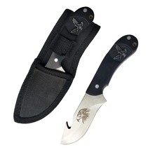 6&quot; Eagle Pattern Handle Gut Hook Blade Hunting Knife With Black Nylon Sh... - $273.21 MXN