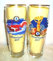 2 Landskron Gorlitz Winterhopfen 2002 & 2003 German Beer Glasses - $14.95