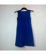 Ralph Lauren Women Petite 0P Portuguese Blue V Neck Sleeveless Dress NWT... - $61.73