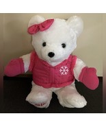Dan Dee 2016 Holiday Bear Plush Pink Teddy Stuffed Animal Christmas Mittens - $735.11 MXN