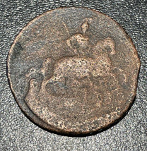 1760 Russia Empress Elizabeth Elizaveta Copper 1 Kopeck 8.0g Russian Coin - $34.65