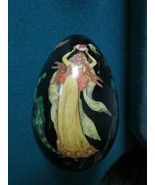 WOOD EGG RUSSIAN 3 3/4&quot; HANDPAINTED ^^ - $62.44 CAD