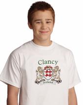Clancy Irish Coat of arms tee Shirt in White - $15.63+