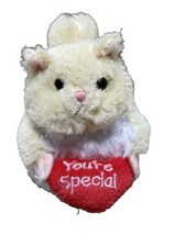 Ganz Plush Squirrel Valentines Day Gift 4 inch Yellow and White - $4.95