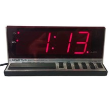 Spartus 526N Alarm Clock Electronic Big Large Screen VIDEO WORKS Vintage 90s - £20.26 GBP
